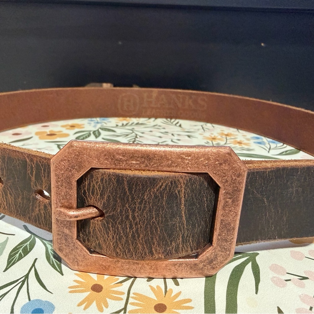 Hanks “The Lainey” Brown Full Grain Leather Belt - Womens Size XSM